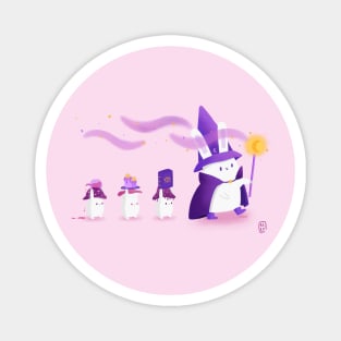 Bunny Witch and mushroom helpers Magnet